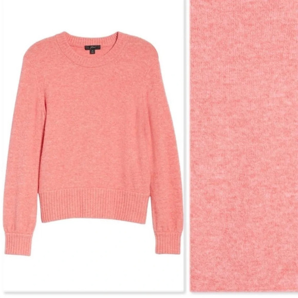 J. Crew Crewneck Sweater Supersoft Yarn Pink Top - Picture 3 of 8